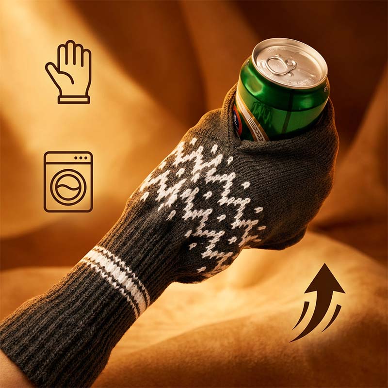 Knitted beer glove