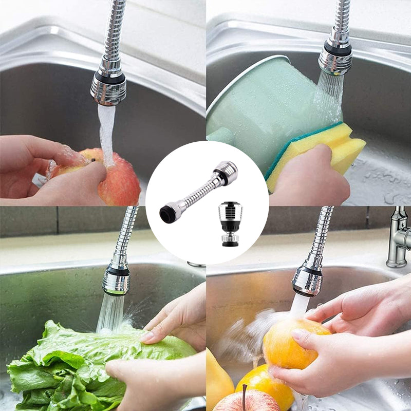 Splash-Proof Universal Swivel Faucet Spray Head