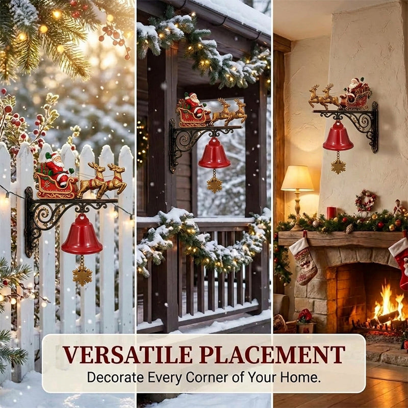 Santa Sleigh Decor with Bell