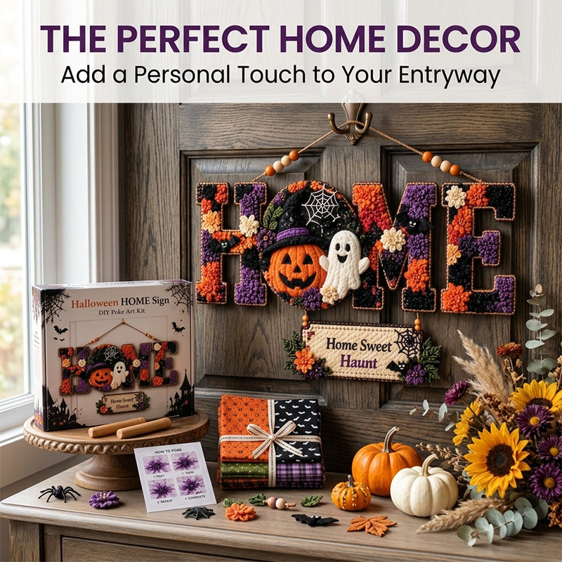 DIY Fabric Poke Art HOME Sign Kit