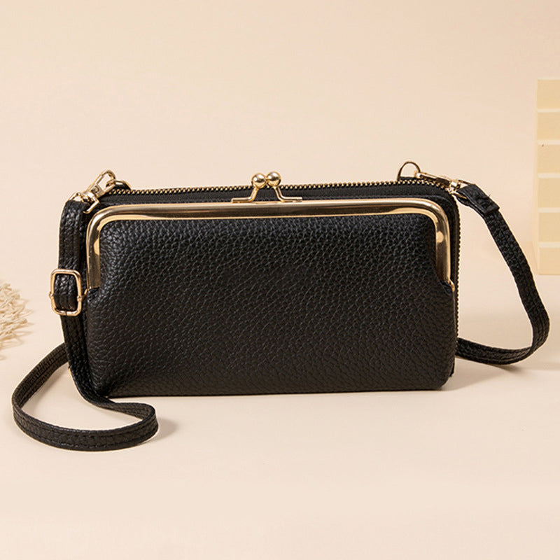 Multifunctional Kiss-lock Crossbody Phone Bag