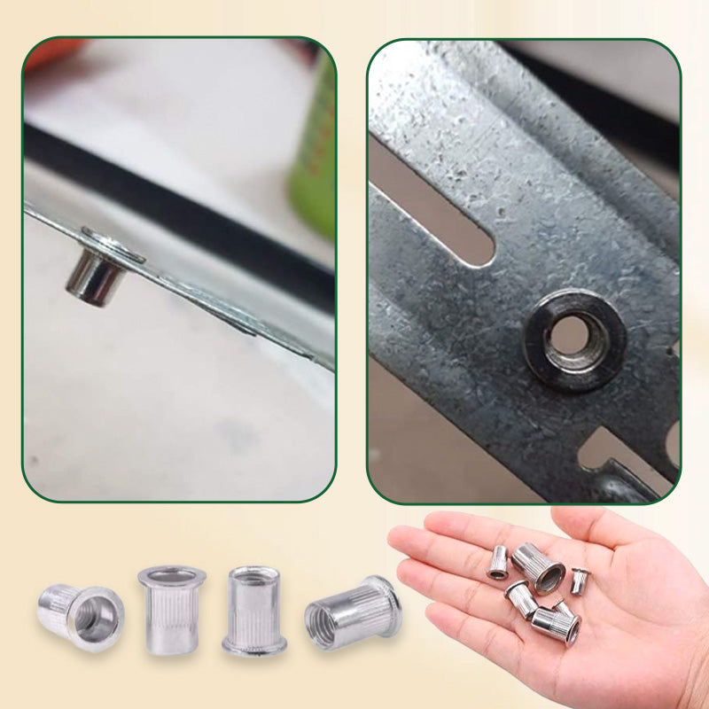 Aluminum open split rivet nuts