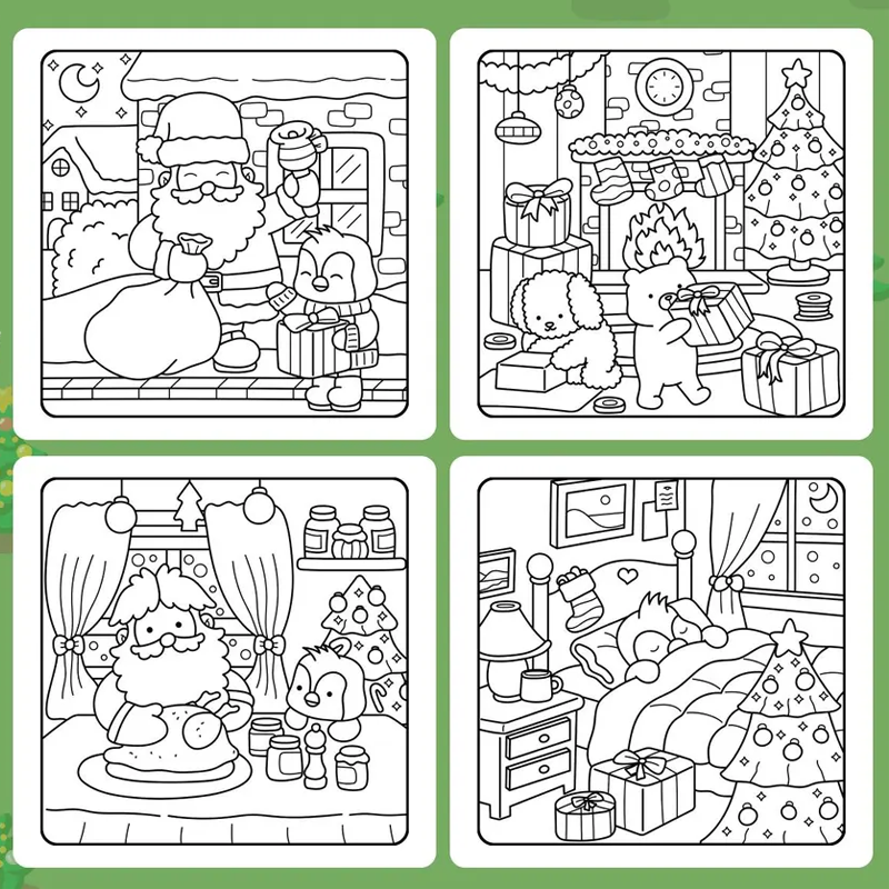 Cozy Winter - Santa Claus Colouring Book