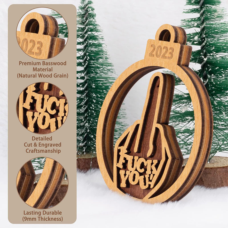 Fuck You 2023 Funny Christmas Ornaments