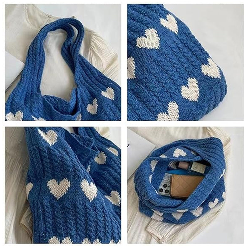 Knitted Love Tote Bag