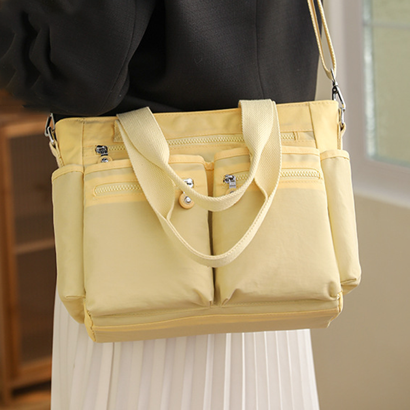 Double Pocket Tote Shoulder Bag