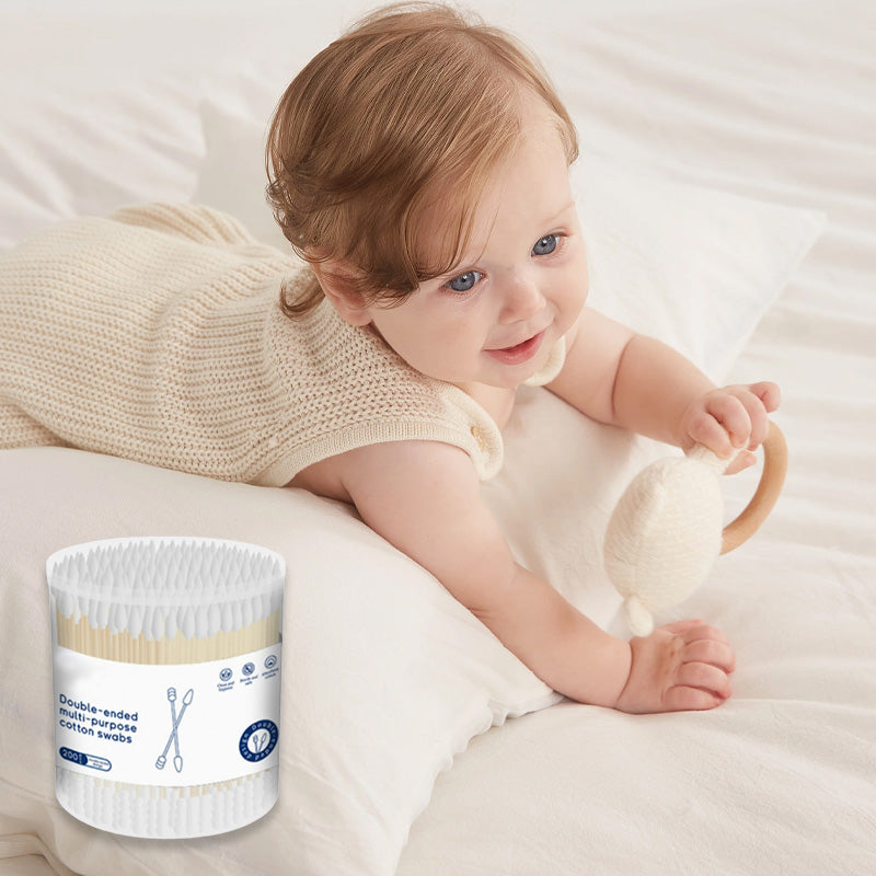 Double-ended cotton swabs
