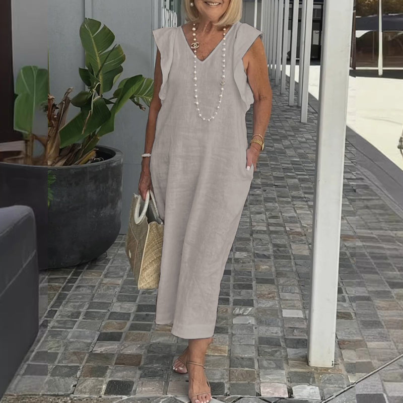 Cotton and Linen Casual Dress