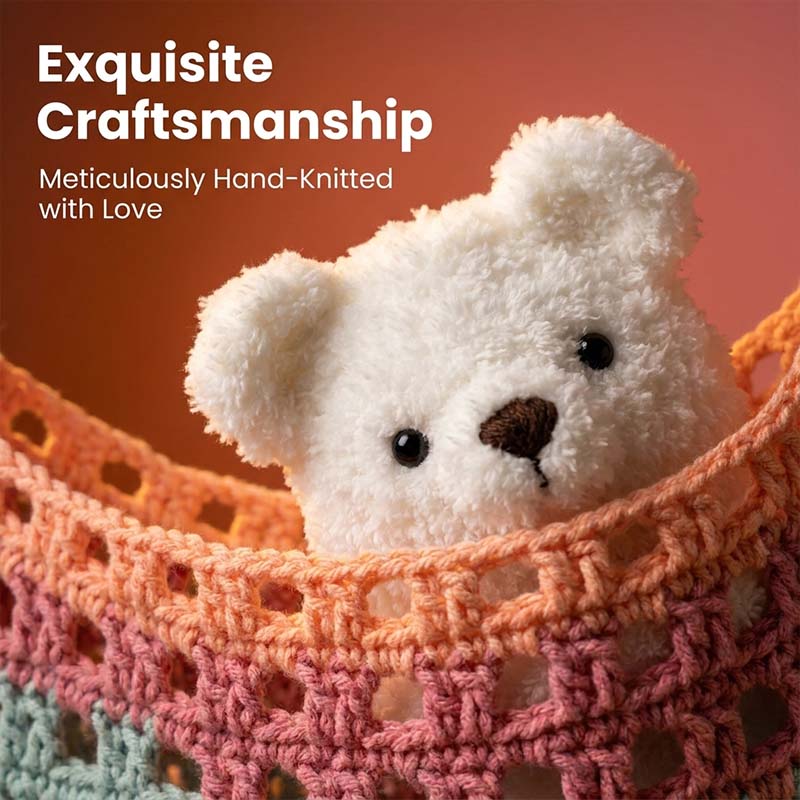 Wool crochet cute headphone bag pendant