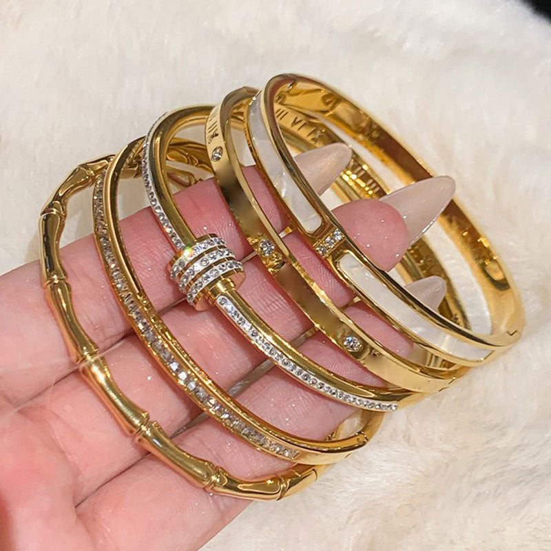 Gold-Plated Zircon Bracelets