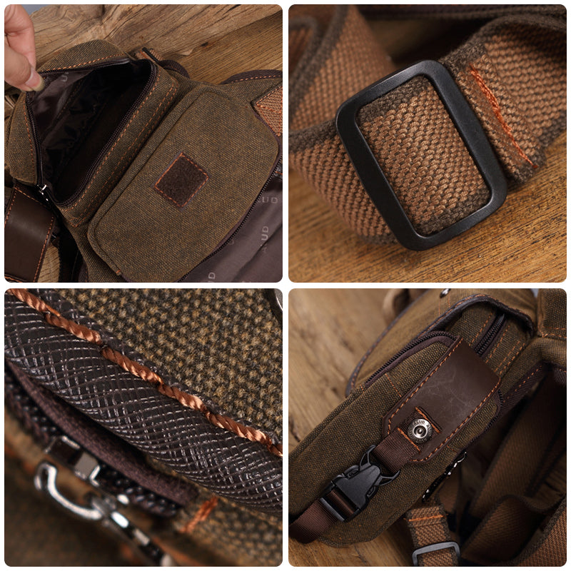 Leg Bag For Men Durable Vertical Outdoor Sports Canvas Bag
