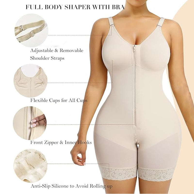 Zipper Bodysuit Shapewear