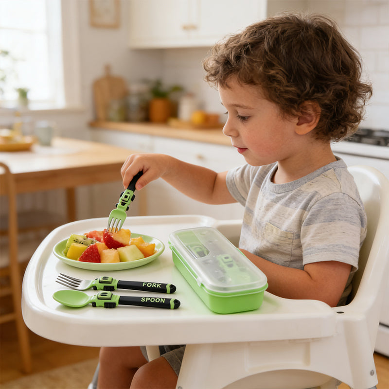 Kids’ Construction Vehicle Utensil Set