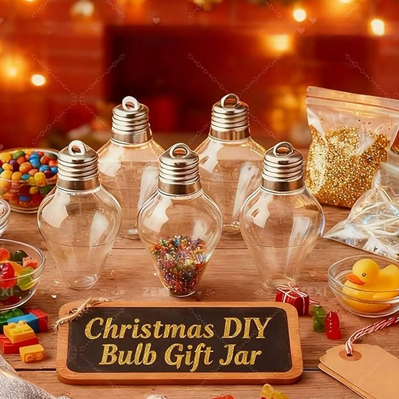 Christmas Bulb Gift Jar