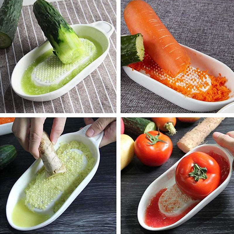 Ceramics Grater Plate with brush