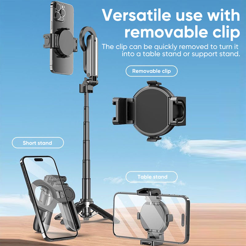 Portable magnetic selfie stick