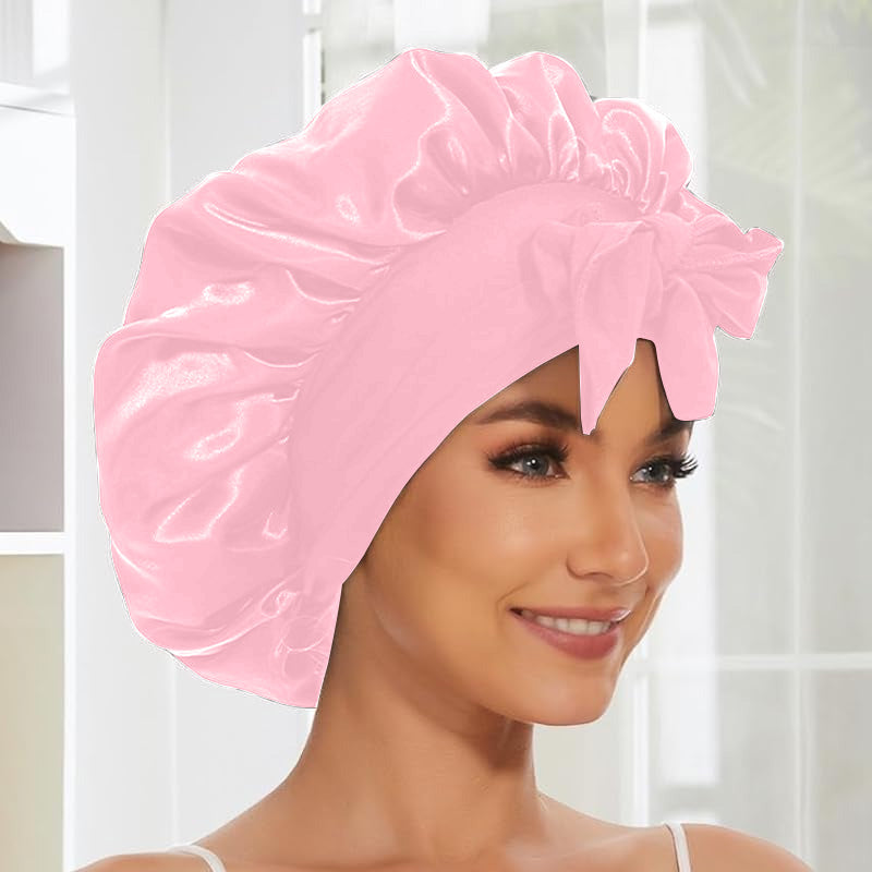 Bow Stretch Wide Brim Floppy Sleeping Hat