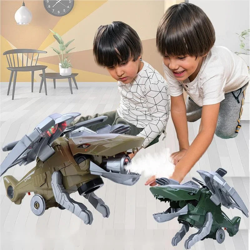 LED Transforming Dinosaur Helicopter Toy