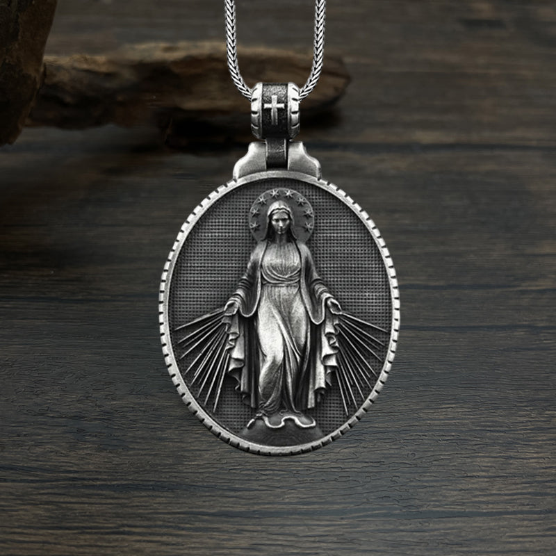 Miraculous Medal Virgin Mary Necklace