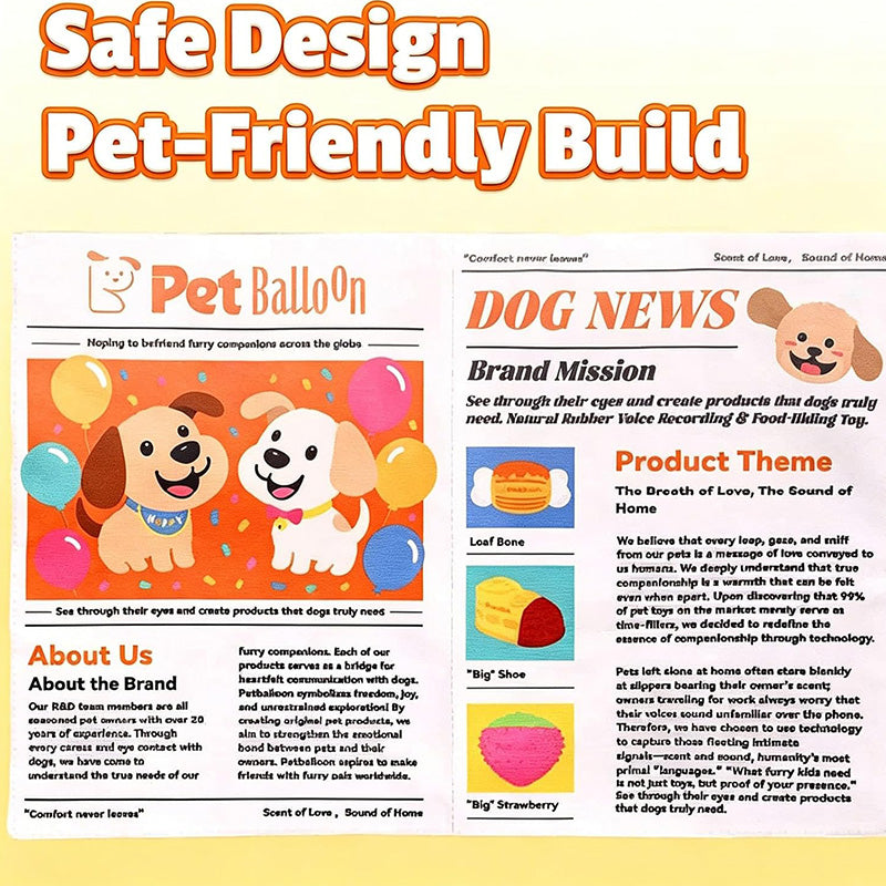 Interactive pet newspaper toy