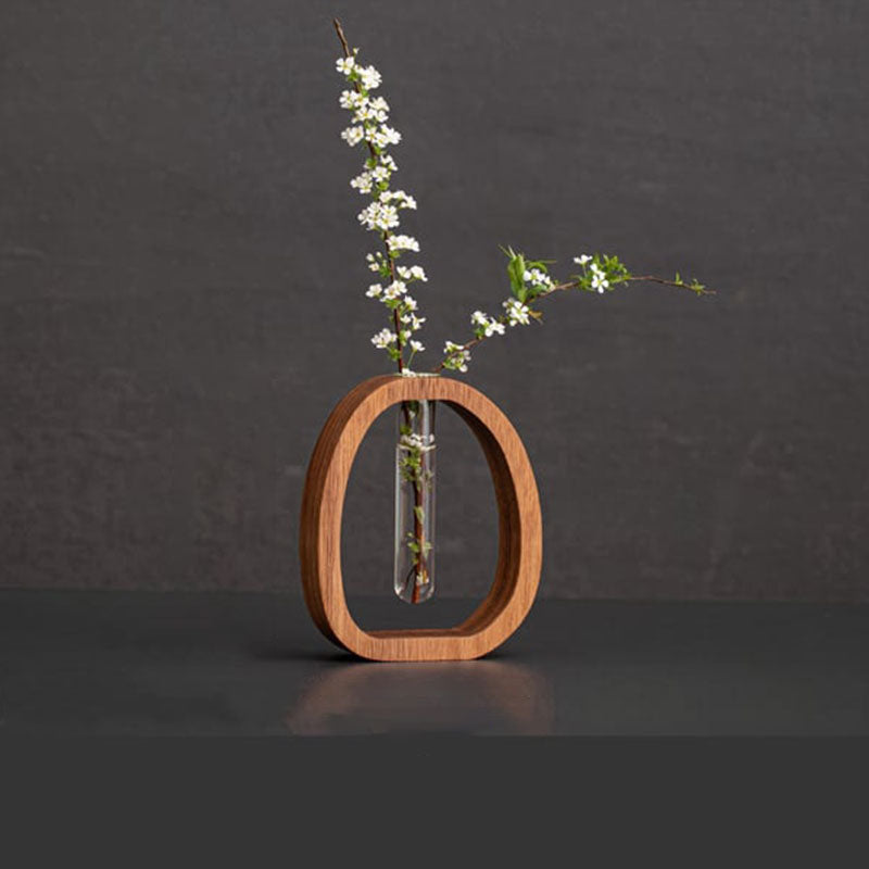 ✨Solid Wood Glass Vase