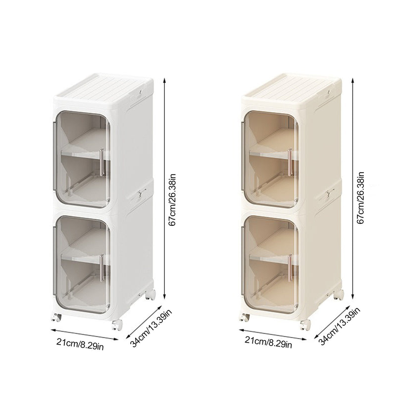 Multi-Tier Narrow Storage Cabinet