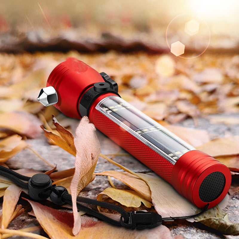 Solar Power Multi-Function Tactical Flashligh