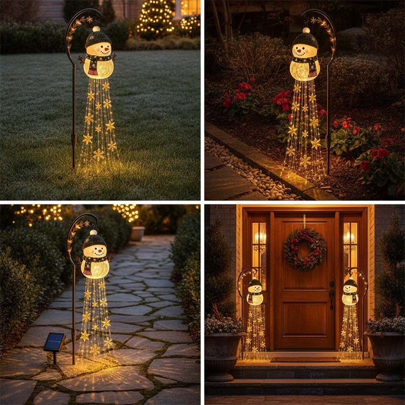 Snowman Magic Fountain Garden Light