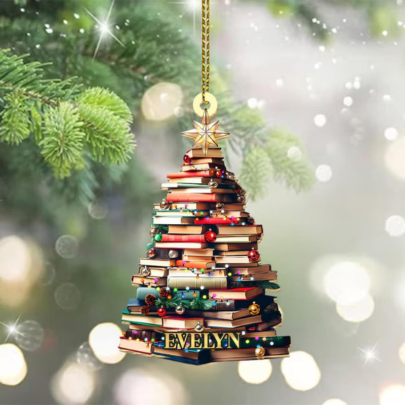 Christmas tree book pendant