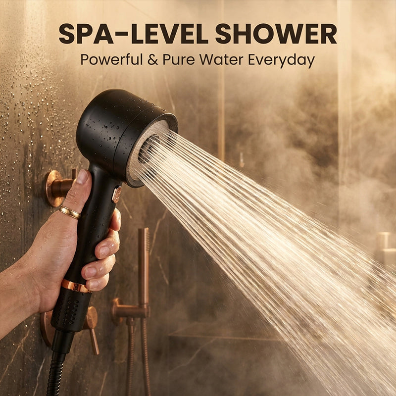 Filtered High-Pressure Shower Head Set