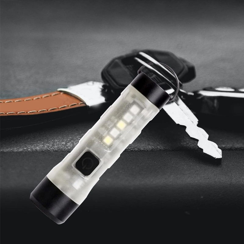 Compact Rechargeable Waterproof Keychain Flashlight