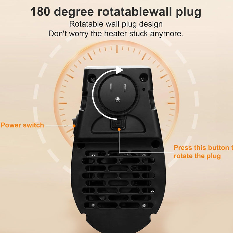Portable fan mini heater