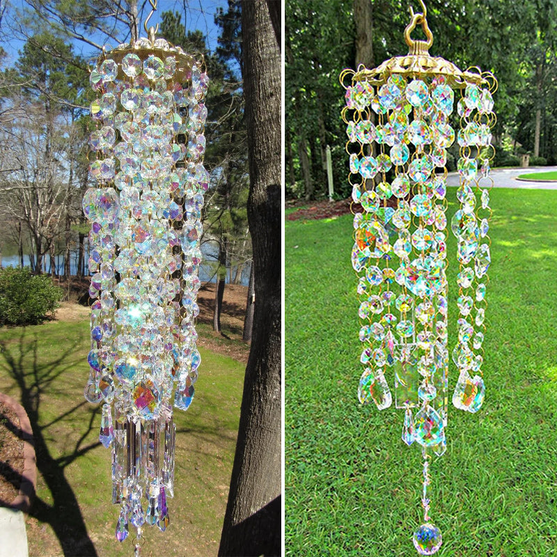 Aurora Crystal Glass Wind Chime