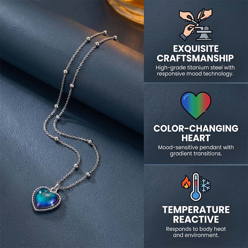 Temperature-Sensitive Color-Changing Love Necklace