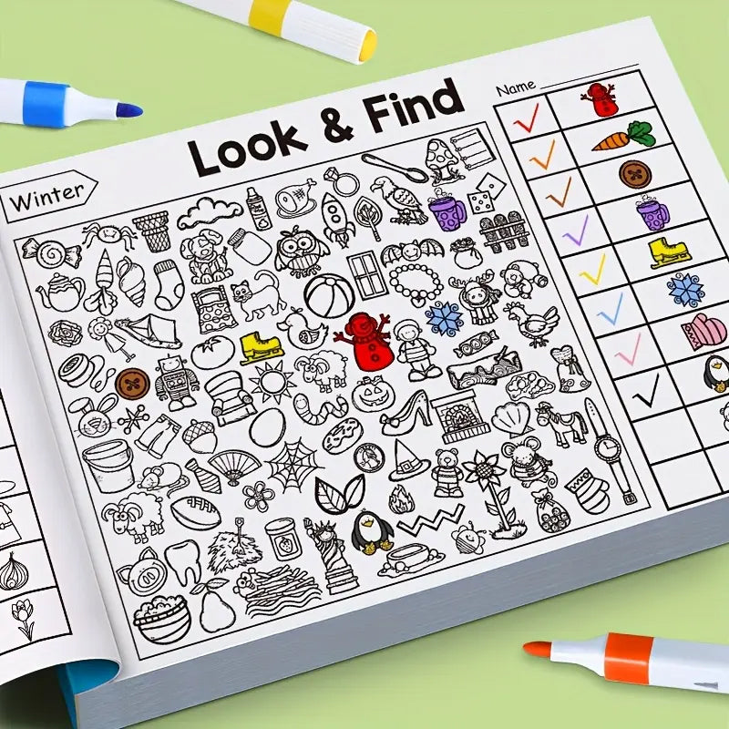 Kids Hidden Object Coloring Book