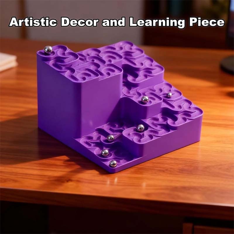 3D Printed Hilbert Curve Marble Run