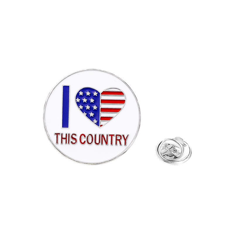 Independence Day Brooch Badge