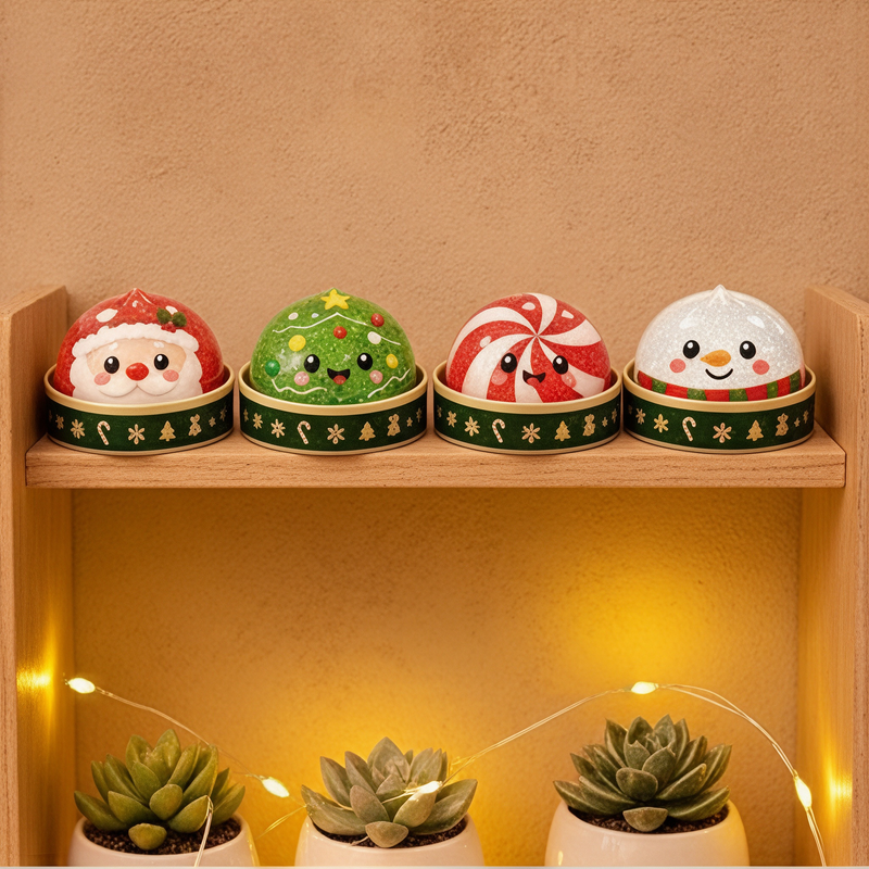 Christmas Baozi Glitter Jelly Stress Relief Squishy Toy