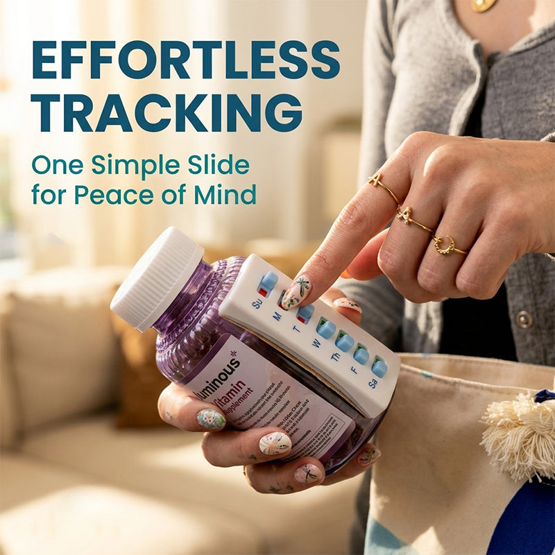 Reusable Sliding Pill Reminder Bottle Tracker