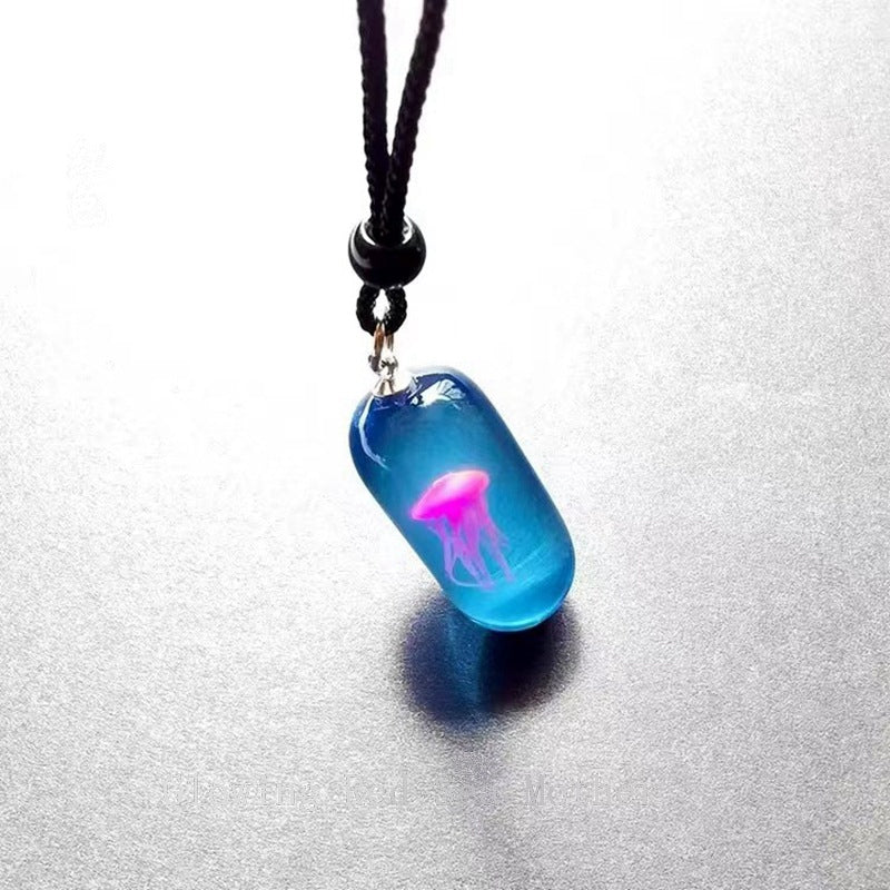 Glow in the Dark Jellyfish Necklace