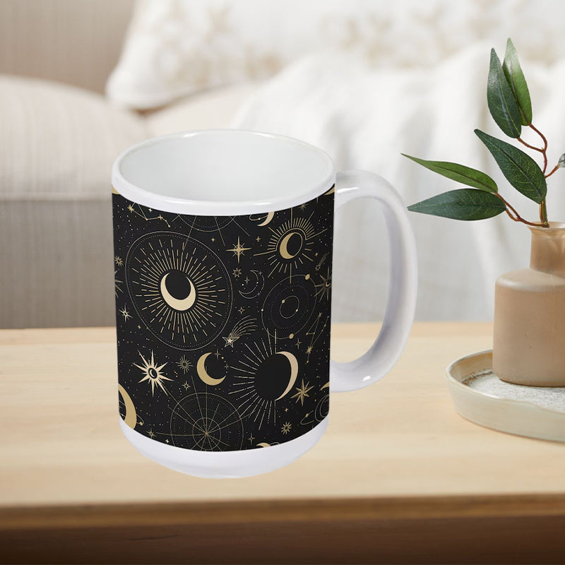 Star and Moon Print Mug