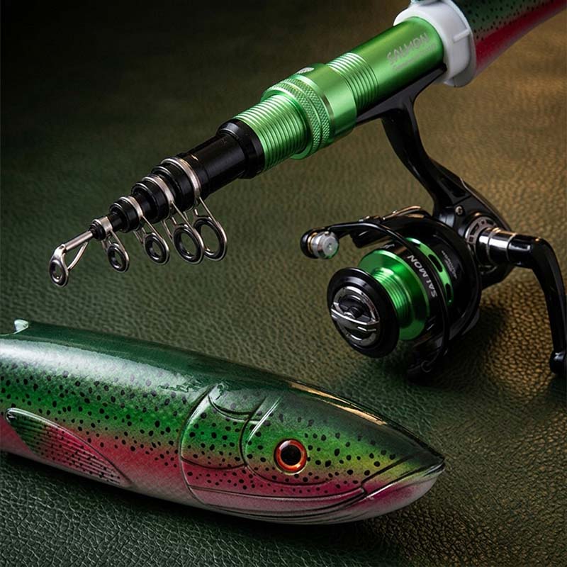 Fish-shaped telescopic rod