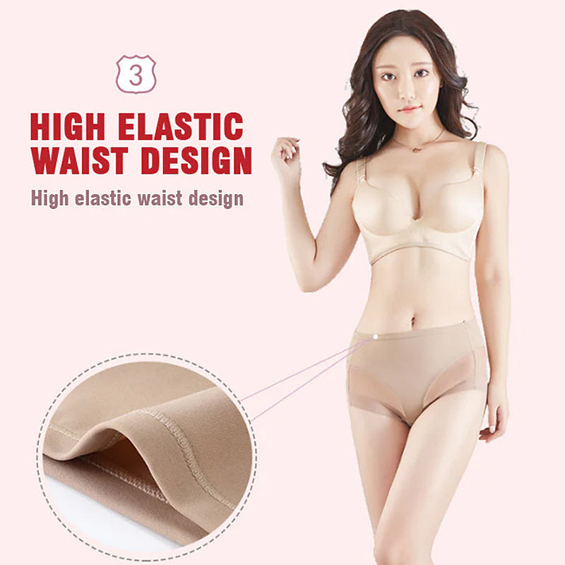 High Waist Ice Silk Seamless Shaping Briefs