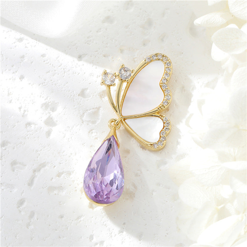 Purple Butterfly Earrings