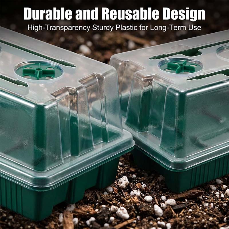 2 Pack Seed Starter Tray with Grow Light