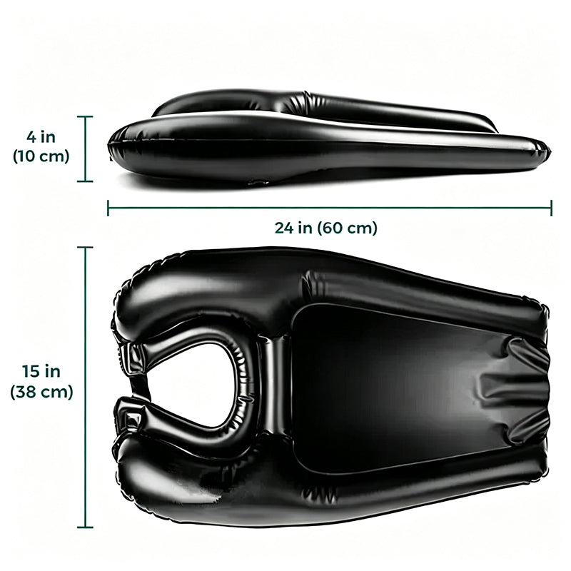 Inflatable shampoo basin