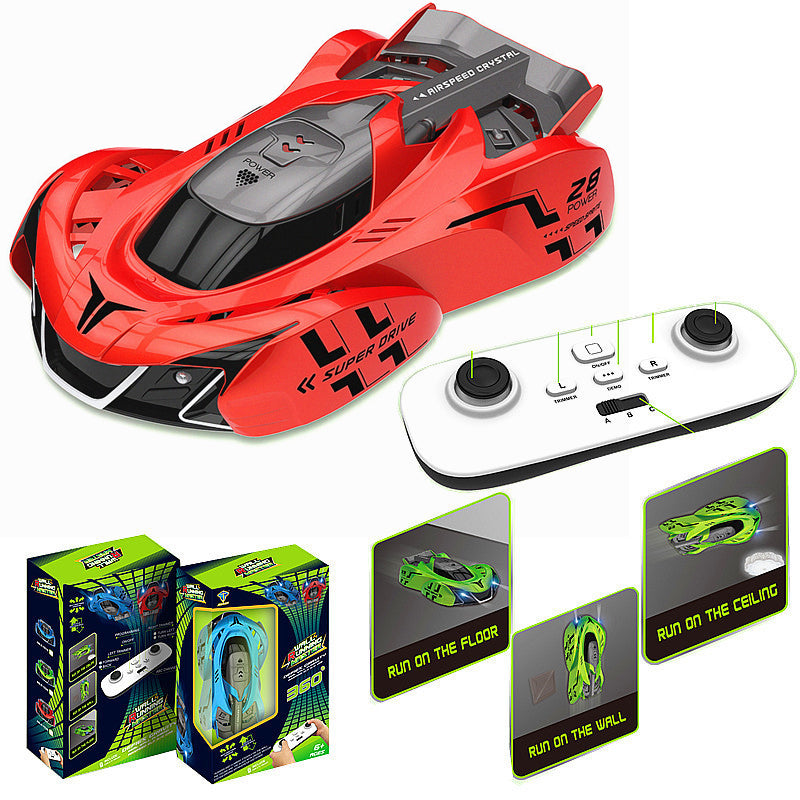 Electric wall climbing car with remote control