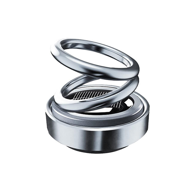 Solar-Powered Dual-Ring Rotating Car Aroma Diffuser