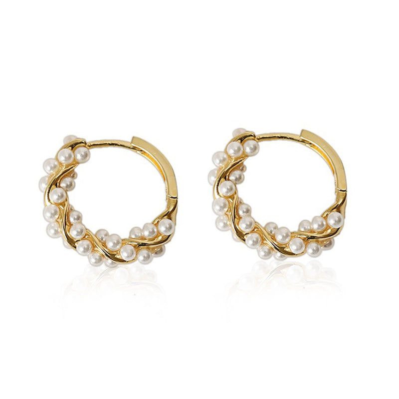 TWISTED PEARL EARRINGS (PAIR)