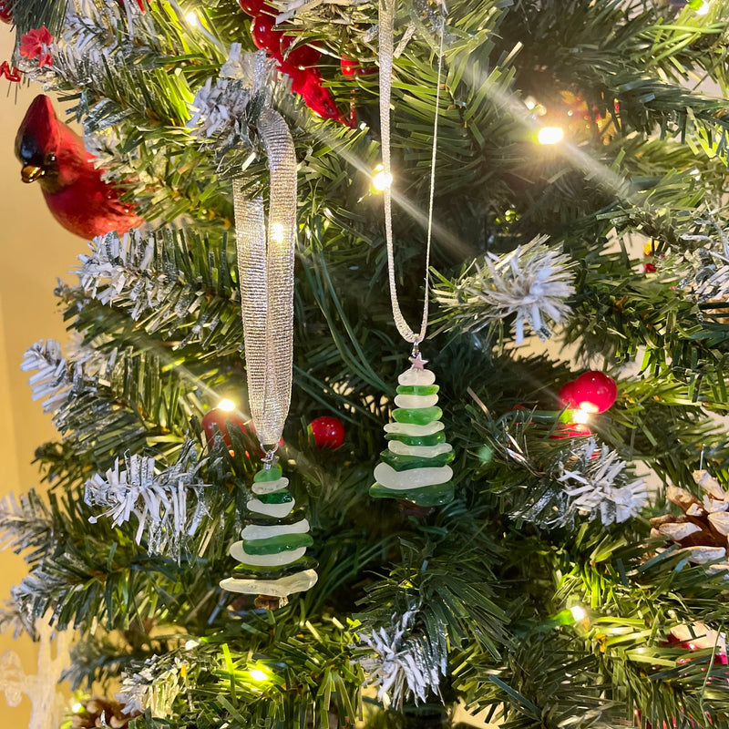 Lake Erie Sea Glass Christmas Tree Ornament